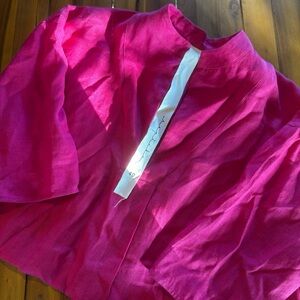 REPLIKA WOMEN'S 100% Linen Raw Hem‎ Tunic size 40 or Large NWOT pink